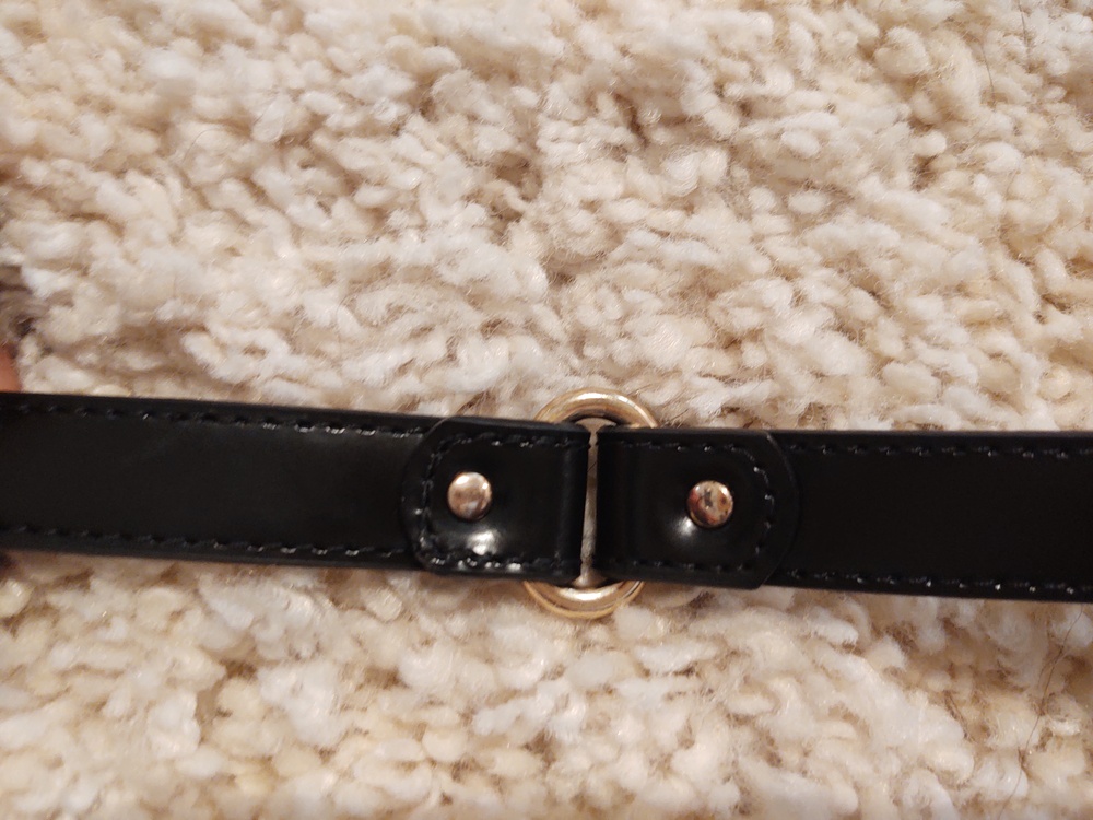 Sezane Luisa Belt Glossy Black - Size 95